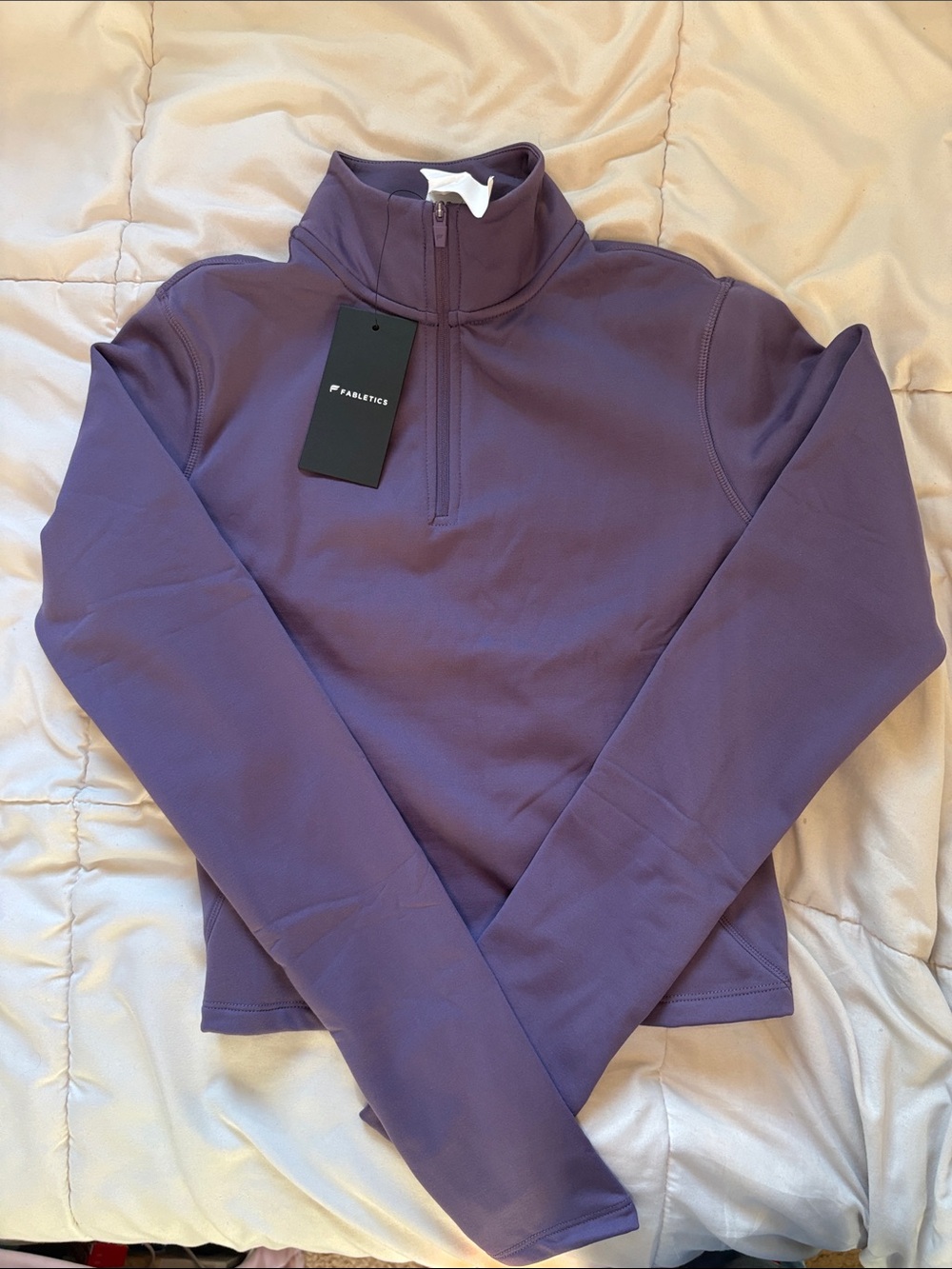 Fabletics Lavender Quarter-Zip Hoodie